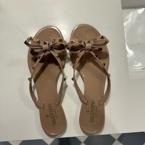 Valentino PVC Flat Thong Sandals.